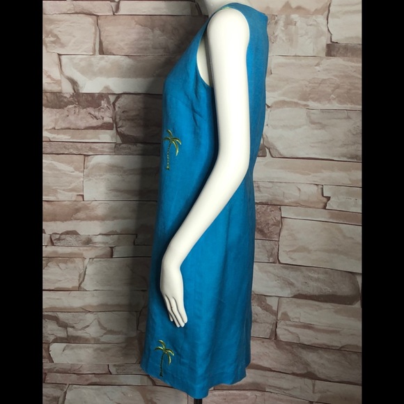 Talbots Embroidery palm Dress size 6 - Picture 5 of 8